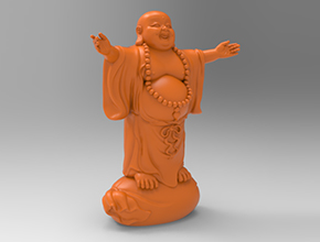 弥勒佛摆件玉石电脑雕刻精雕图纸_享刻数控雕刻