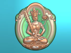 虚空藏菩萨玉石电脑雕刻精雕图纸_享刻数控雕刻