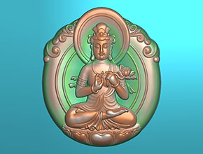 大势至菩萨玉石电脑雕刻精雕图纸_享刻数控雕刻