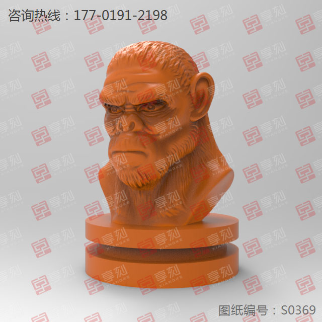 金刚头像玉石电脑雕刻精雕图纸