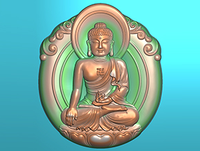 大日如来精雕模型图玉石玉坠雕刻图_享刻数控雕