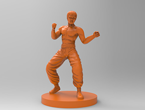 李小龙摆件立体雕刻雕刻模型图_享刻数控雕刻机