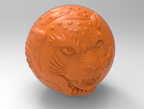 兽头珠子玉石文玩电脑精雕图_享刻数控雕刻机厂