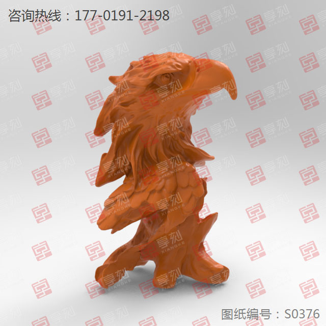 老鹰立体摆件玉石雕刻3d打印免费模型