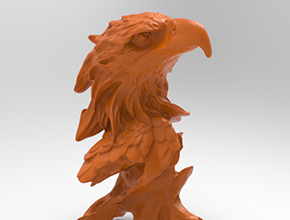 老鹰立体摆件玉石雕刻3d打印免费模型_享刻数控