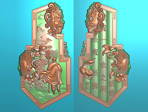 一念之间玉石吊坠玉雕电脑雕刻机图纸_享刻数控