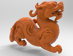 貔貅摆件玉石玉雕电脑雕刻机图纸_享刻数控雕刻