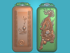 仿古神兽麒麟白玉电脑精雕图纸下载_享刻数控雕