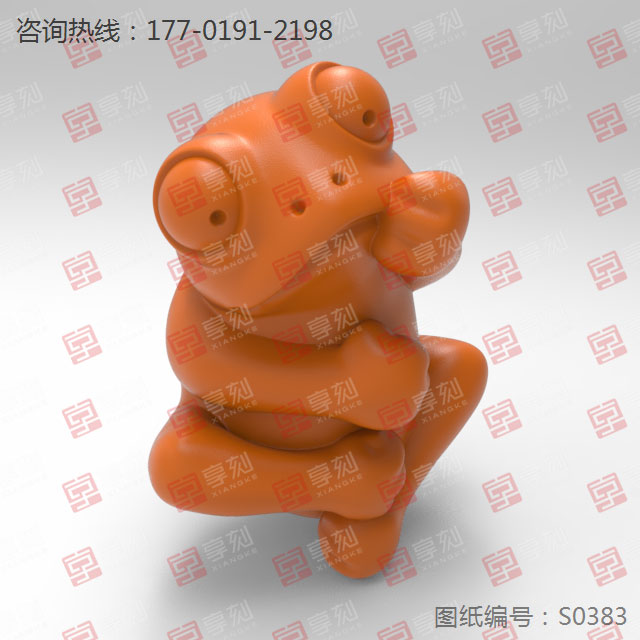 青蛙立体吊坠玉石挂件电脑雕刻图纸