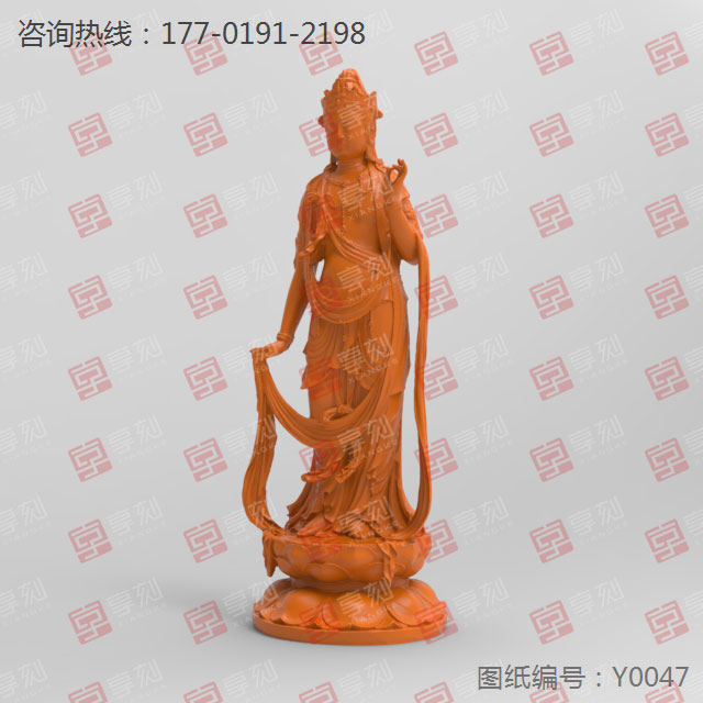 立体观音菩萨神像摆件电脑玉石水晶精雕图