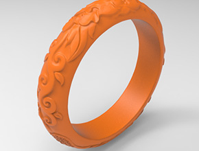 手镯玉石雕花花件纹理浮雕电脑精雕图_享刻数控