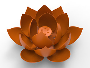 莲花摆件工艺品模型图电脑雕刻机图_享刻数控雕