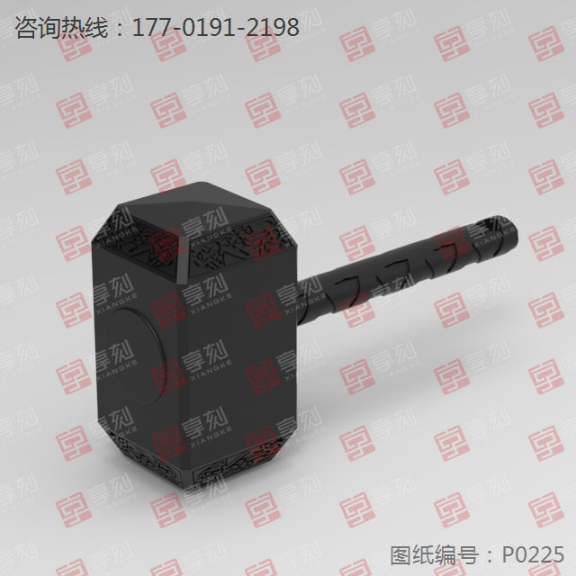 雷神之锤工艺品模型图电脑雕刻机图