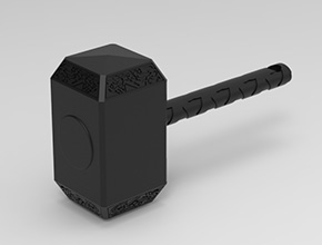 雷神之锤工艺品模型图电脑雕刻机图_享刻数控雕