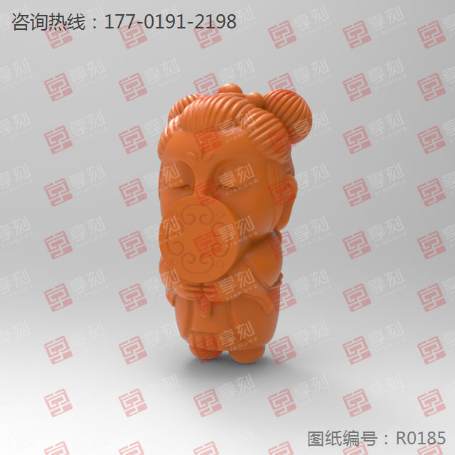 萌美女小摆件模型图电脑雕刻机图