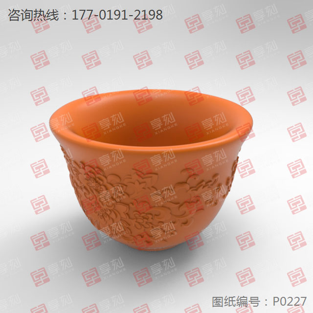 玉石陶瓷电脑雕刻杯子器皿模型电脑3D图