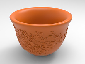 玉石陶瓷电脑雕刻杯子器皿模型电脑3D图_享刻数