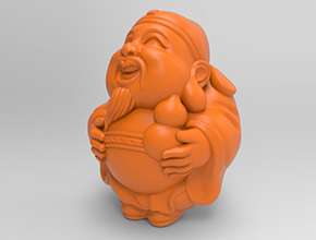 橄榄核财神爷电脑精雕图纸_玉石加工全套设备厂