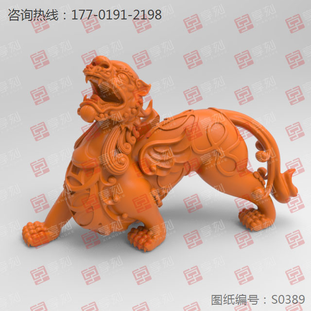 貔貅摆件石雕电脑模型图_玉石加工全套设备厂家