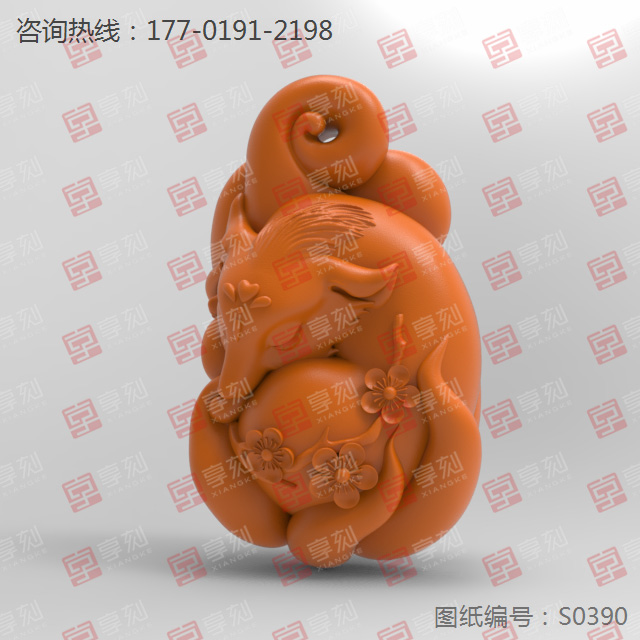 九尾狐吊坠立体玉雕图纸_玉石加工全套设备厂家