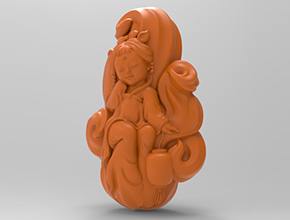 九尾仙狐立体玉雕图纸_玉石加工全套设备厂家