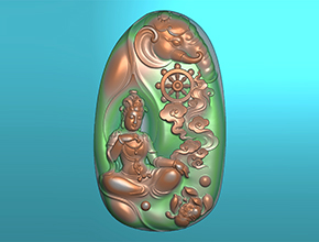 普贤观音挂件玉雕图纸_玉石加工全套设备厂家