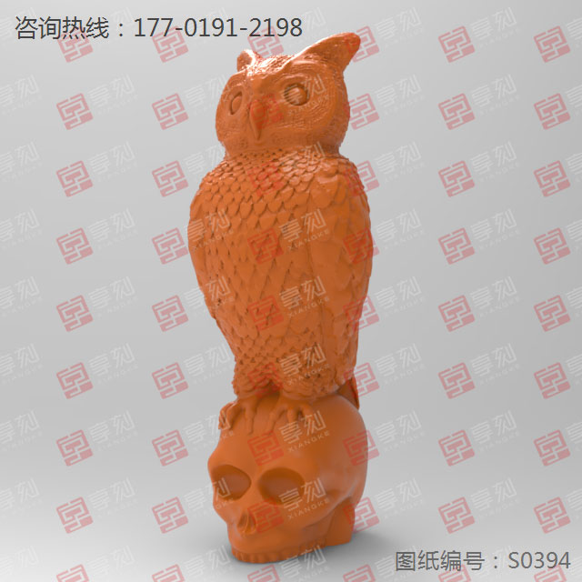 猫头鹰摆件玉雕木雕图纸_玉石加工全套设备厂家