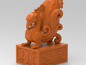 朱雀印章玉雕图纸_玉石加工全套设备厂家