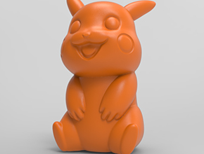 皮卡丘摆件立体雕刻打印模型_玉石加工全套设备