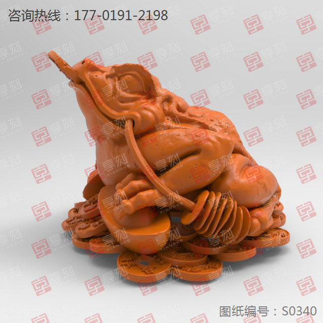 古代神兽金蝉立体模型图纸_玉石加工全套设备厂家