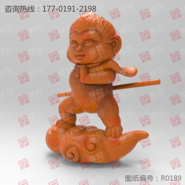 孙悟空摆件立体3d模型图_玉石加工全套设备厂家
