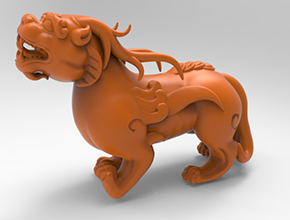 貔貅立体摆件3d玉雕模型图_玉石加工全套设备厂