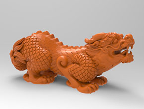 龙3d立体模型雕刻电脑模型图纸_玉石加工全套设