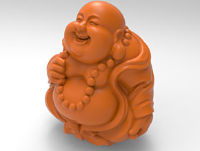弥勒佛3d立体模型图手把件雕刻_玉石加工全套设