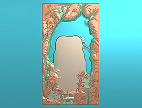 砚台山水人物电脑雕刻模型图_玉石加工全套设备