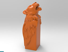 狮子头印章电脑雕刻模型玉雕图_玉石加工全套设