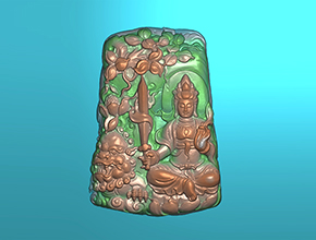 文殊菩萨玉石电脑雕刻图纸下载_玉石雕刻机