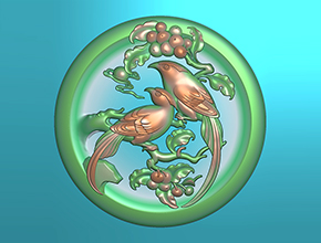 花鸟玉佩玉雕电脑雕刻图纸_玉石雕刻机