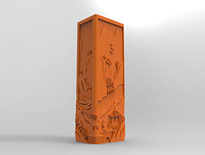 方山水玉石工艺品电脑雕刻图纸_玉石雕刻机