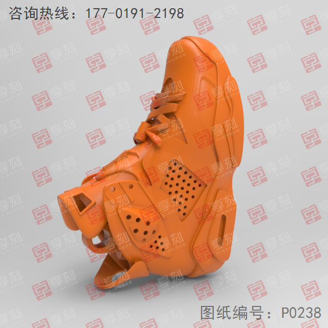 AJ鞋子3d模型图纸工艺品雕刻图_玉石雕刻机