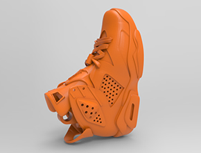 AJ鞋子3d模型图纸工艺品雕刻图_玉石雕刻机