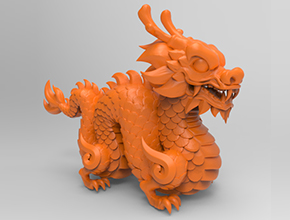 短龙摆件立体模型玉雕图纸_玉石雕刻机