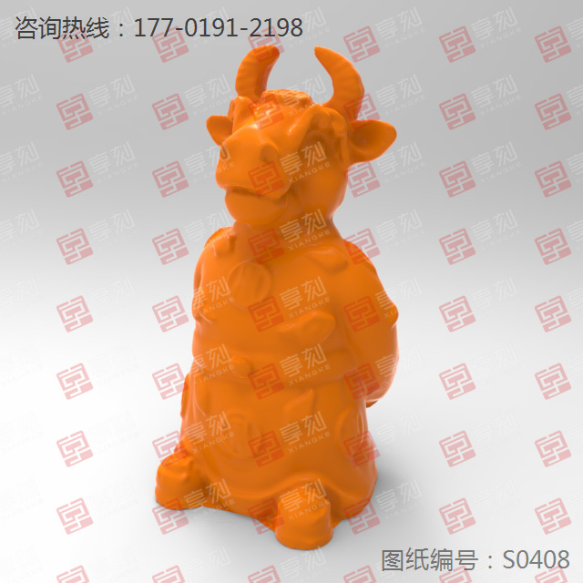 生肖牛摆件玉雕图案图纸_玉石雕刻工具厂家