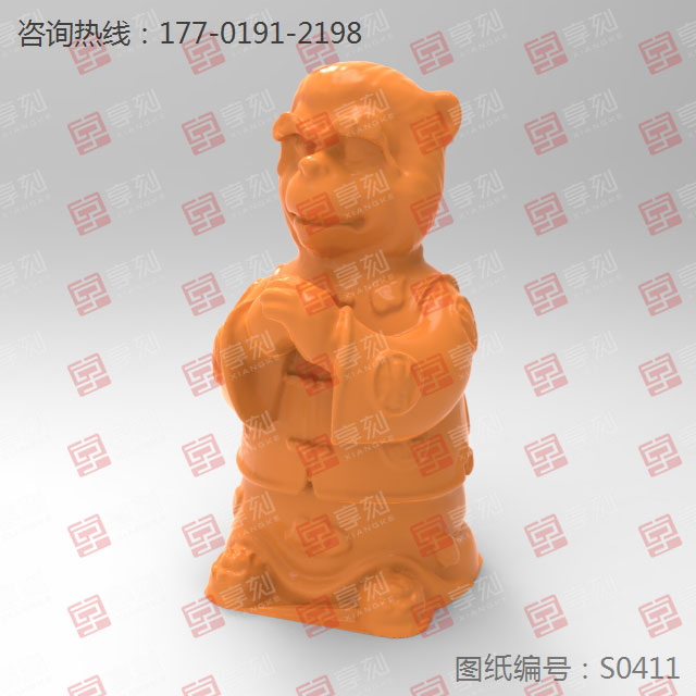 十二生肖猴立体玉石雕刻图_玉石雕刻工具厂家