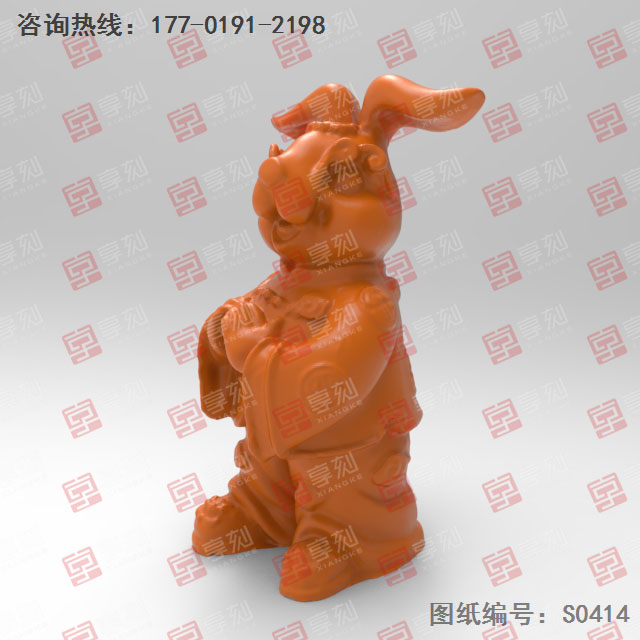 十二生肖兔立体玉石雕刻图_玉石雕刻工具厂家