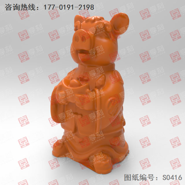 十二生肖猪立体玉石雕刻图_玉石雕刻工具厂家