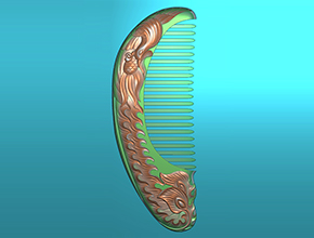 单凤梳子电脑精雕图纸_玉石雕刻工具厂家