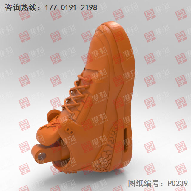 AJ鞋子模型电脑精雕图纸_玉石雕刻工具厂家