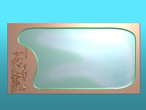 砚台竹梅报喜电脑精雕图纸_玉石雕刻工具厂家