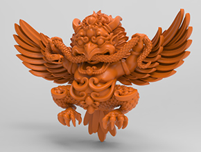 大鹏金翅吊坠电脑精雕图纸_玉石雕刻工具厂家